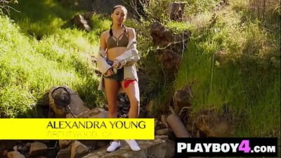 All natural Asian MILF babe Alexandra Young shows hot body after she removed sexy lingerie
